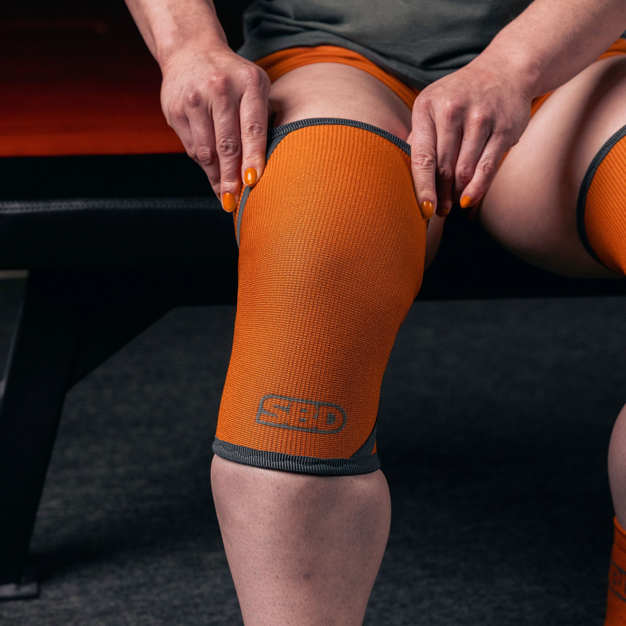 SBD Powerlifting Knee Sleeves 7mm - FORGE Limited Edition Orange